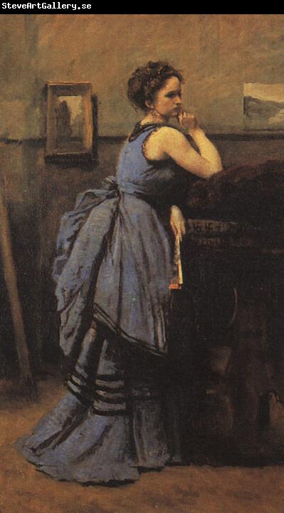  Jean Baptiste Camille  Corot Woman in Blue
